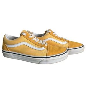 Vans Old Skool Ochre Yellow Suede Canvas Low Top Sneakers Womens 7.5 Mens 6.0